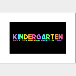 Funny Kindergarten Teacher Apparel For Back To School Posters and Art